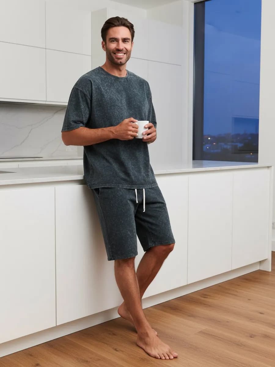 Пижама с шортами хлопок