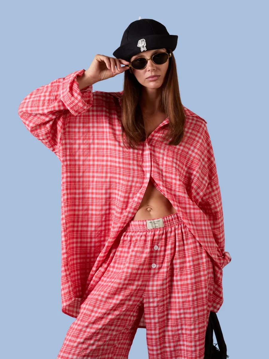 Костюм домашний брючный с рубашкой пляжный