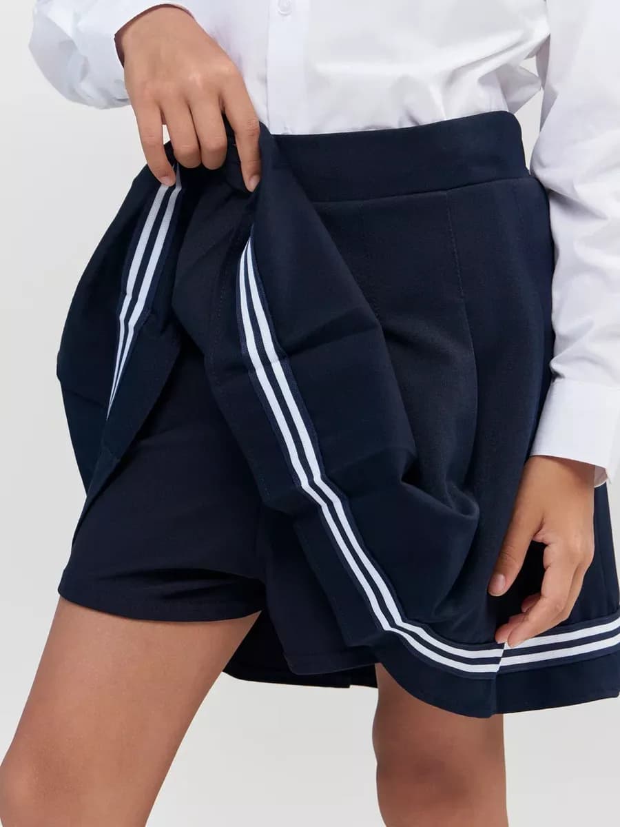 Юбка шорты в складку школьная - фото 1