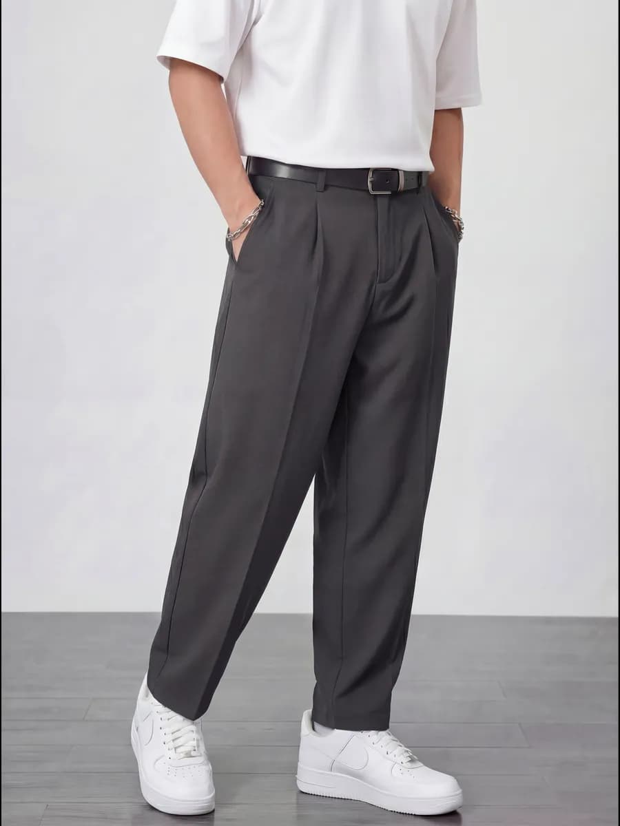 Брюки классические широкие со стрелками - фото 1