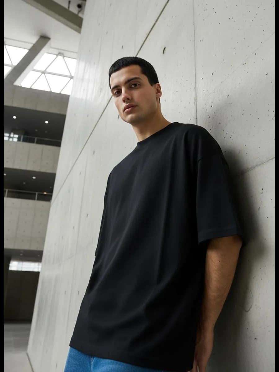 Плотная базовая футболка оверсайз