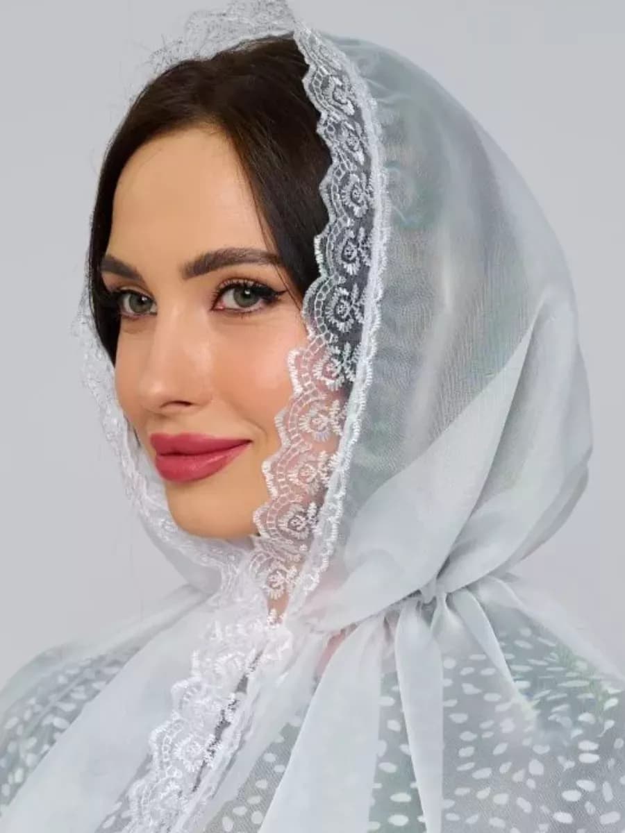 Платок ниспадающая накидка церковный