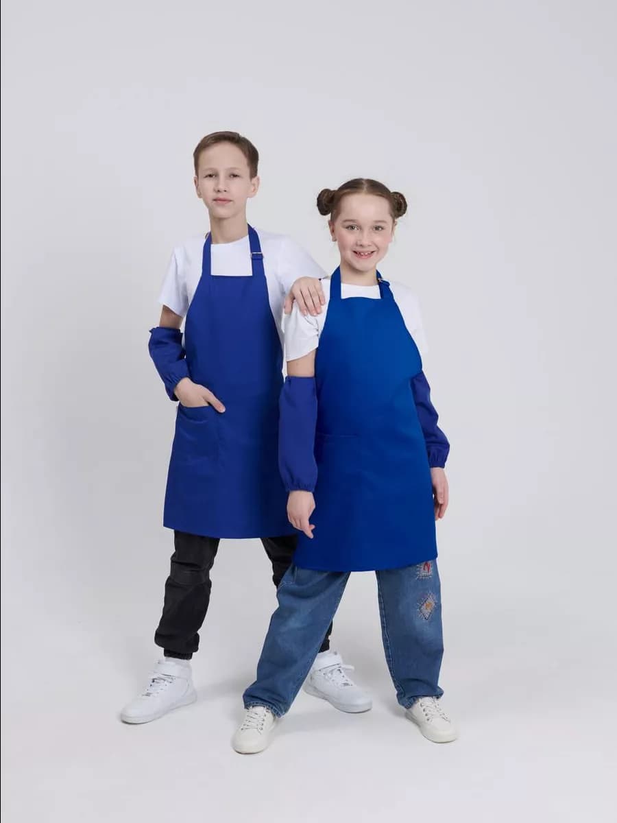 Фартук детский для трудов школьный с нарукавниками