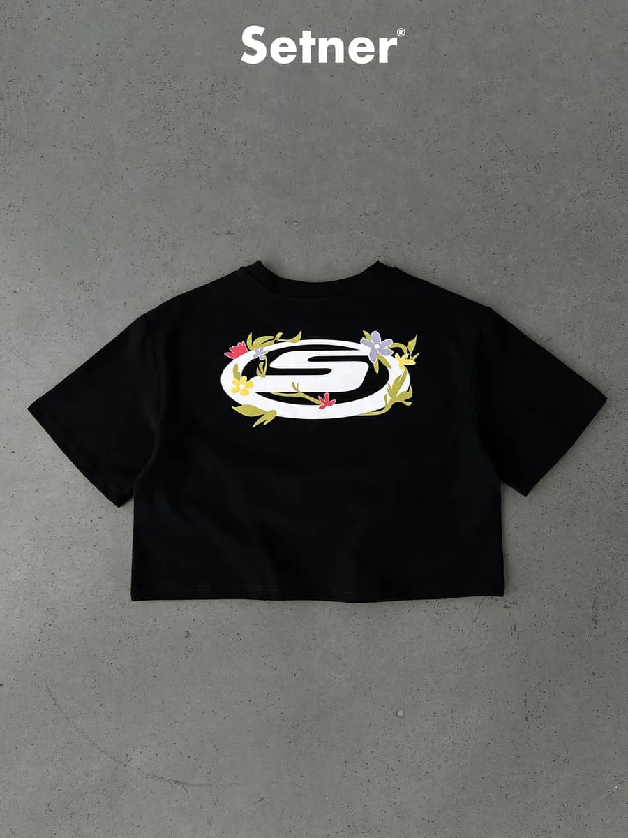 Футболка укороченная оверсайз