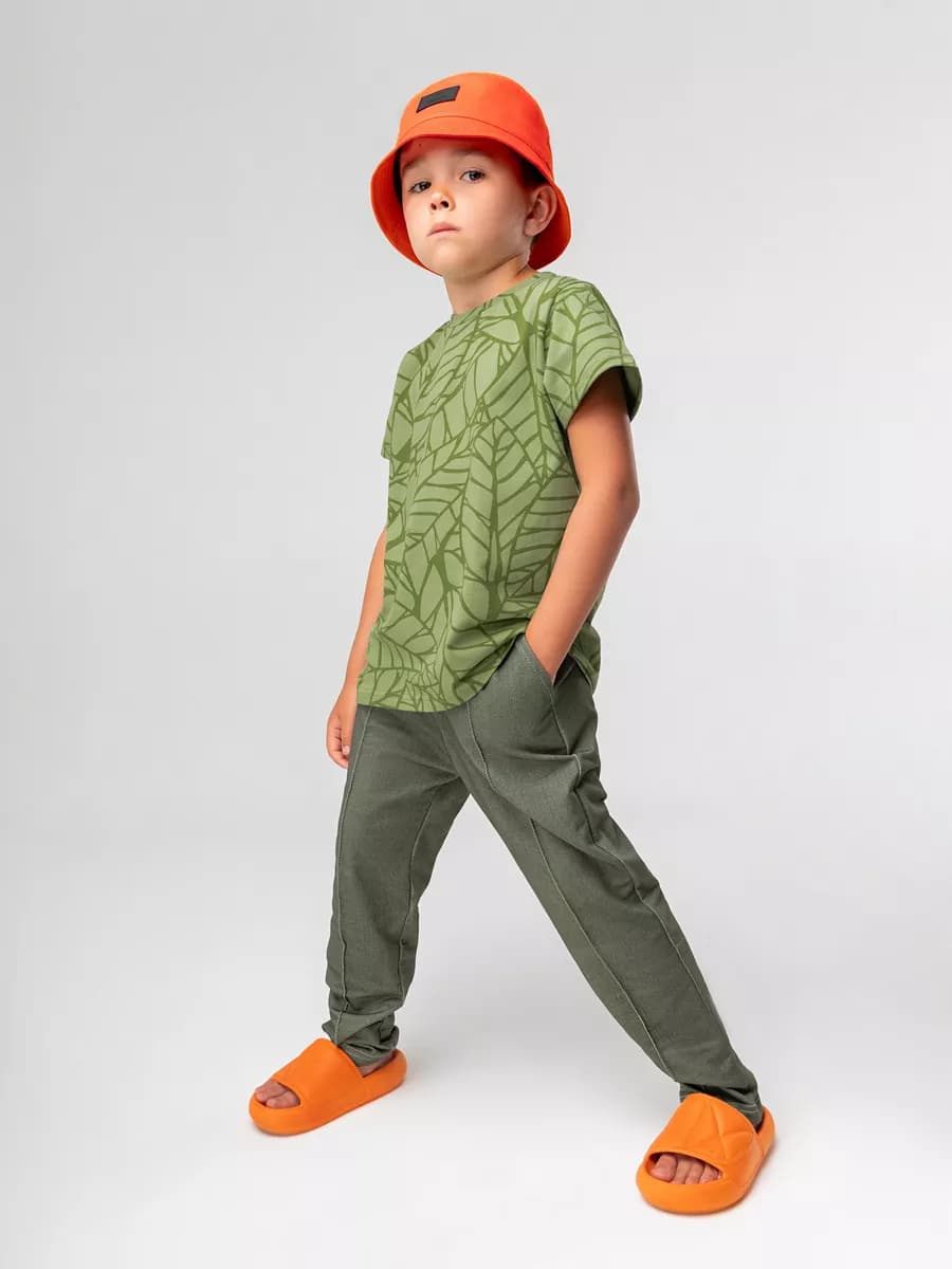 Брюки прямые свободные