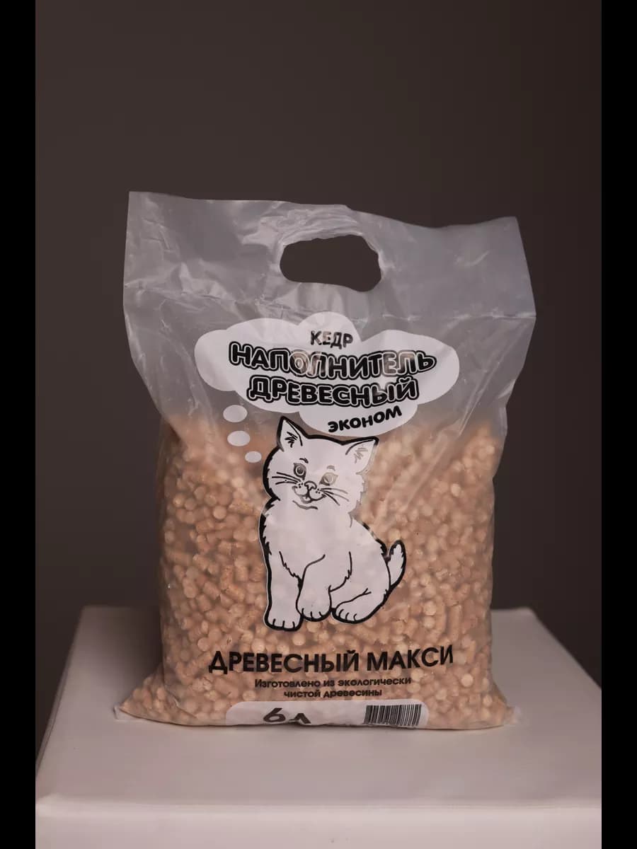 Наполнитель для кошачьего туалета древесный