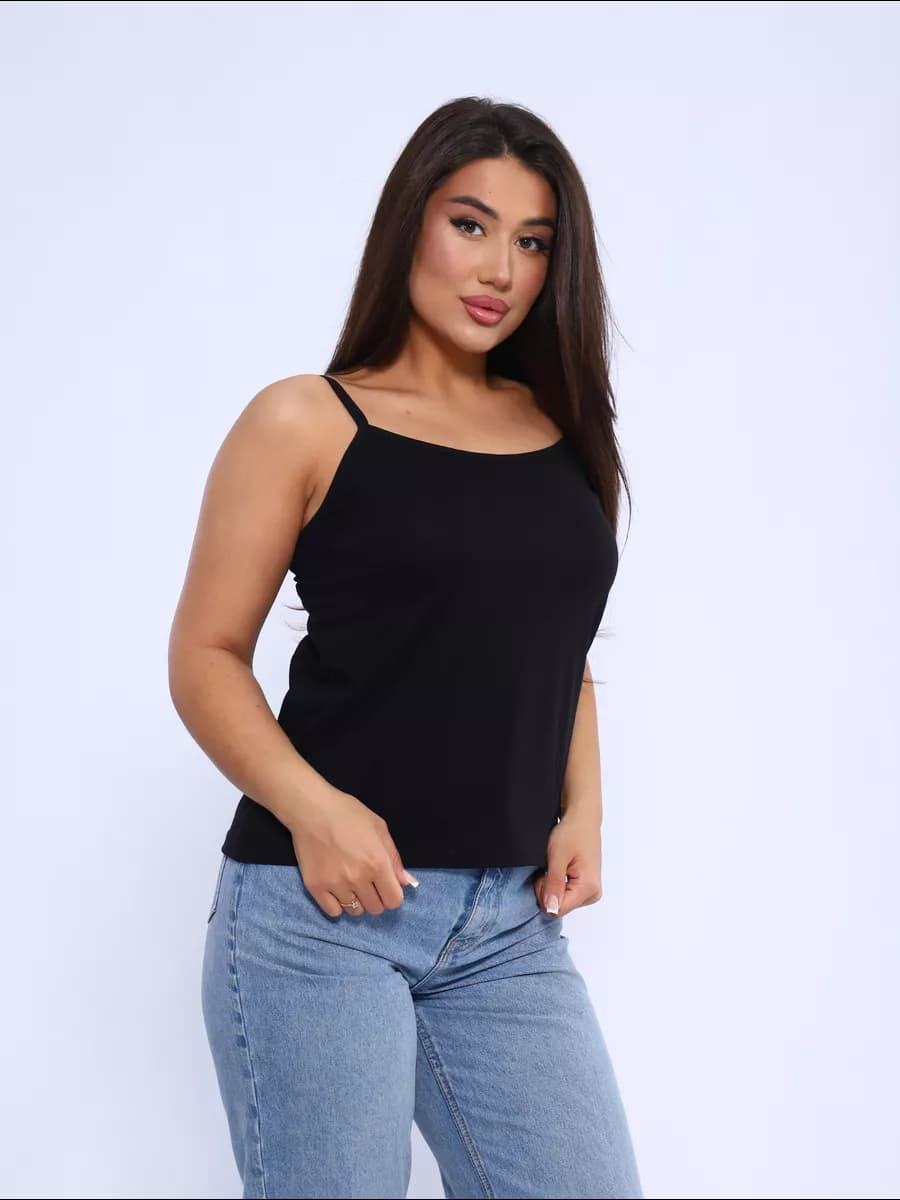 Майка бельевая летняя на тонких бретелях