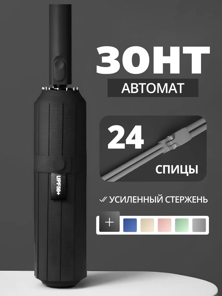 Зонт автомат антиветер компактный