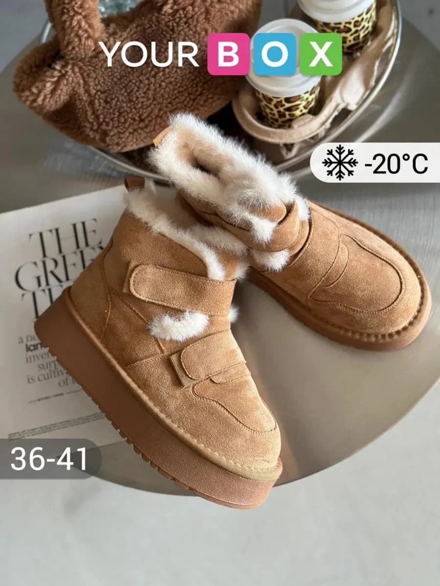 Зимние угги на платформе