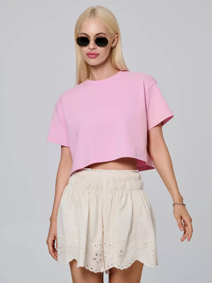 Футболка топ укороченная оверсайз