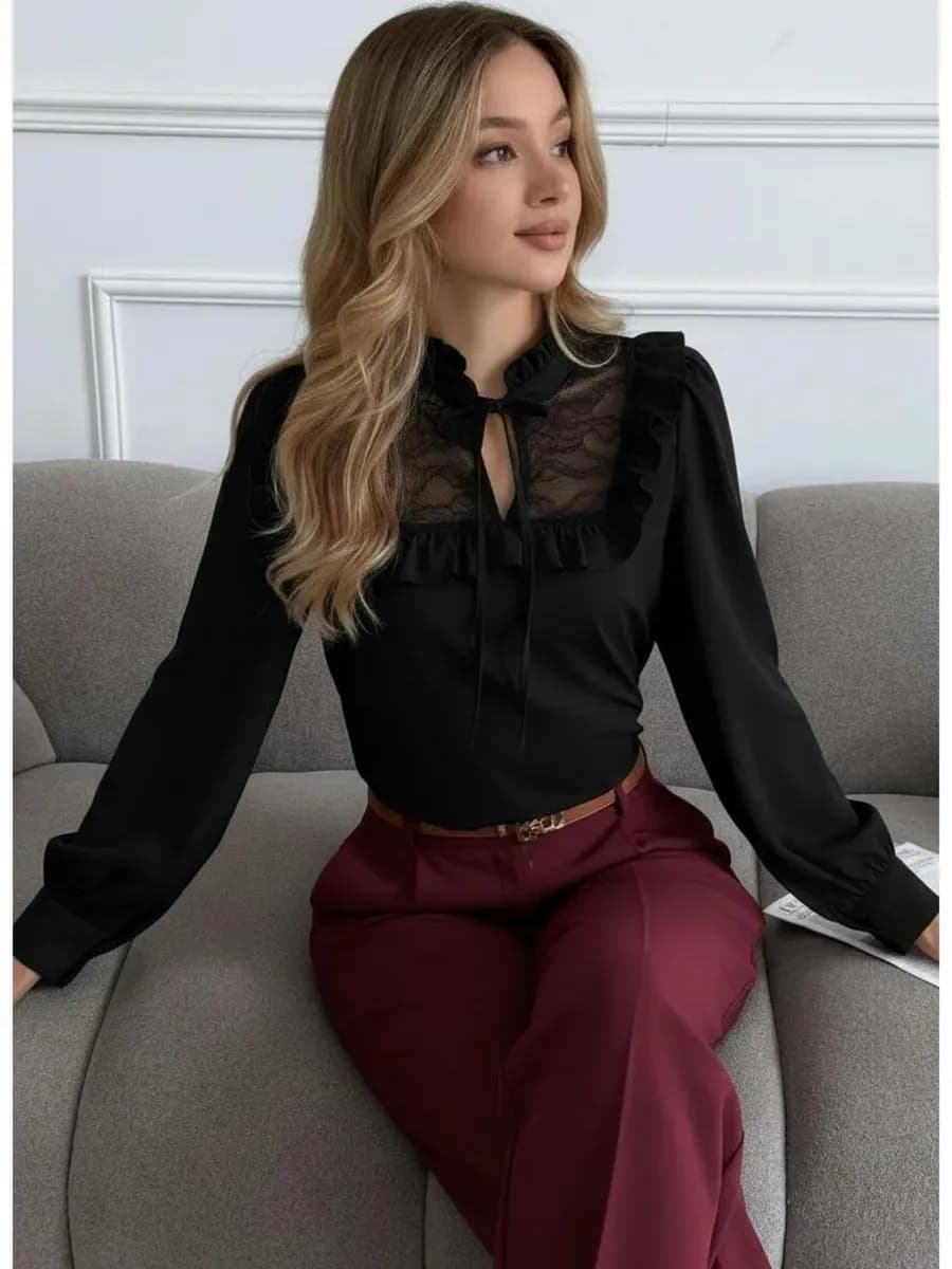 Рубашка блузка офисная нарядная