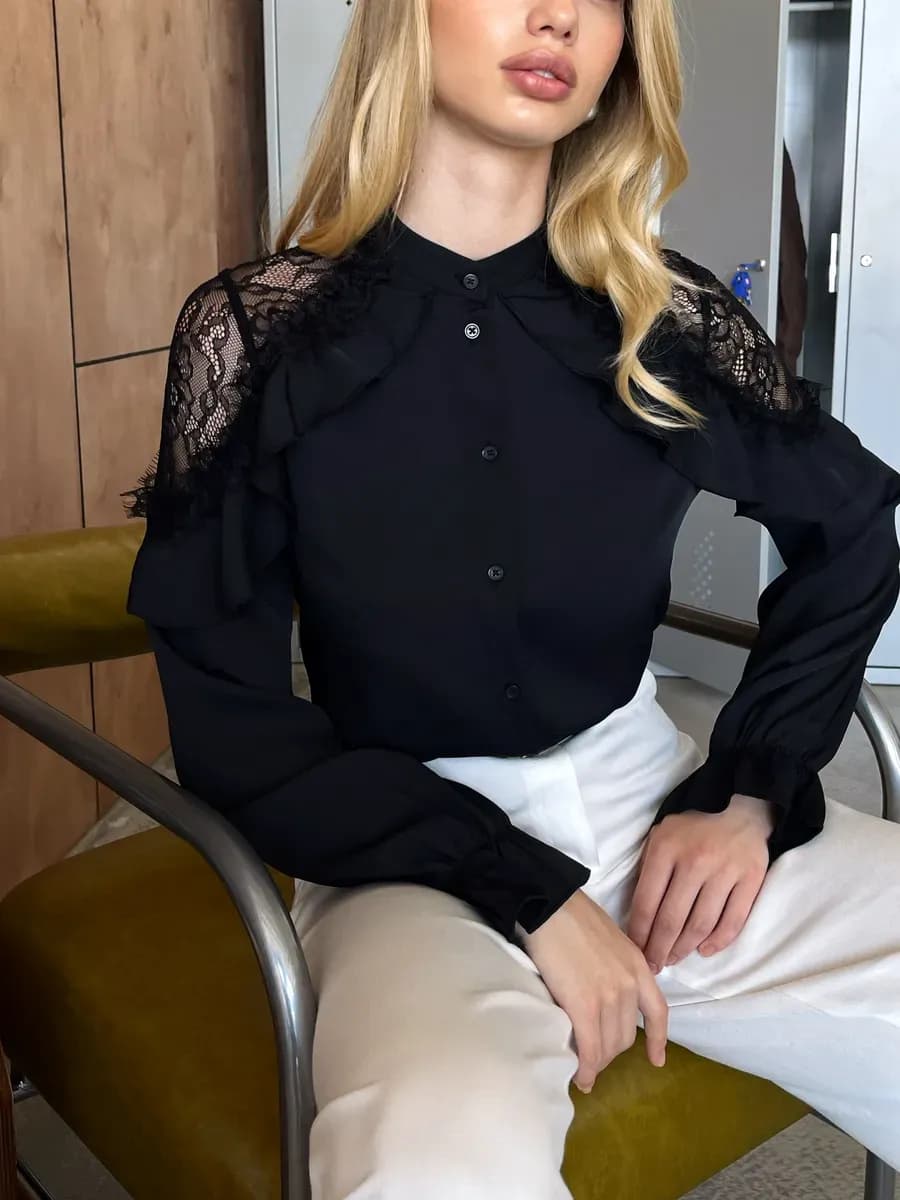 Рубашка блузка офисная нарядная