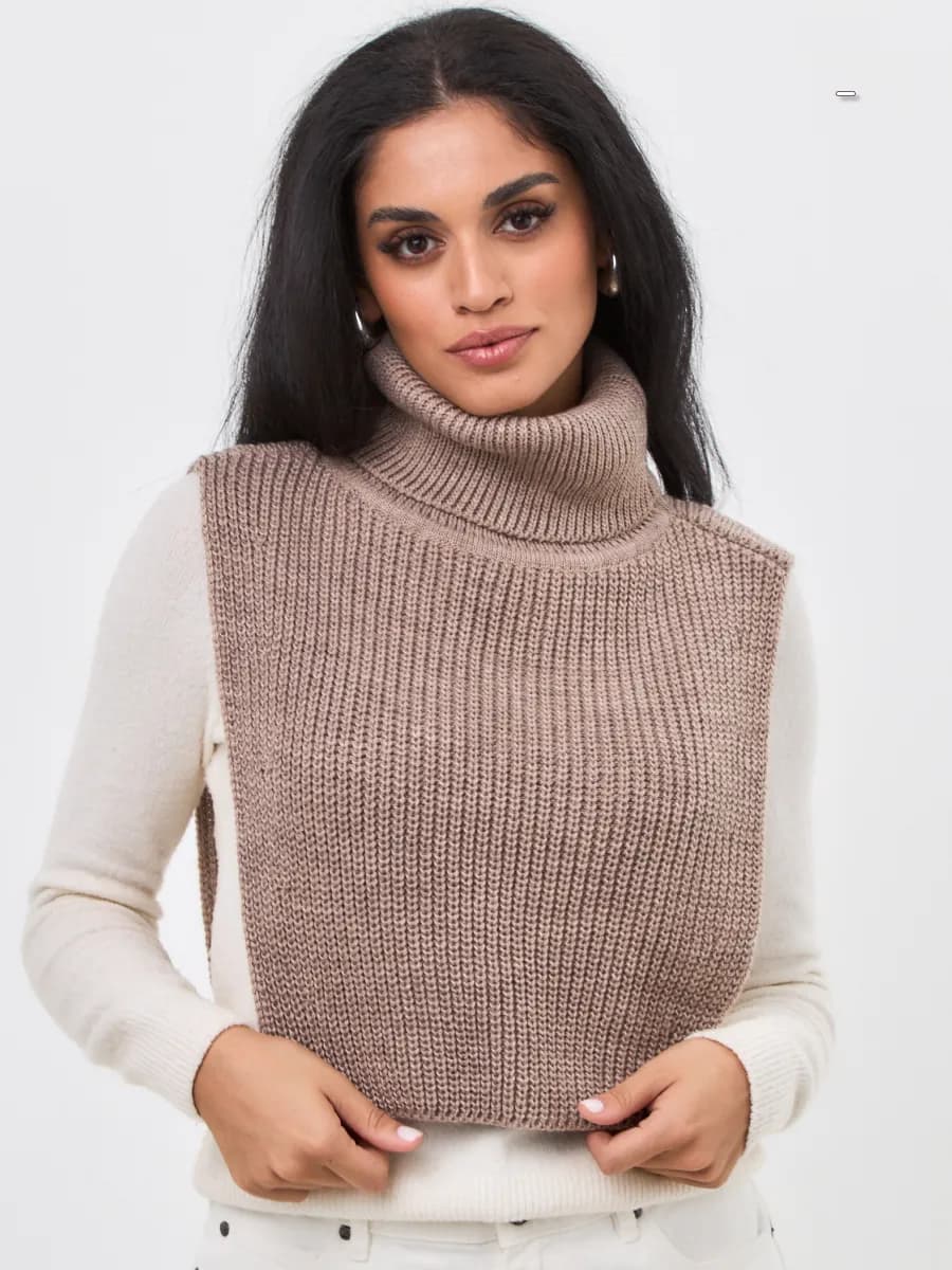 Манишка воротник вязаная