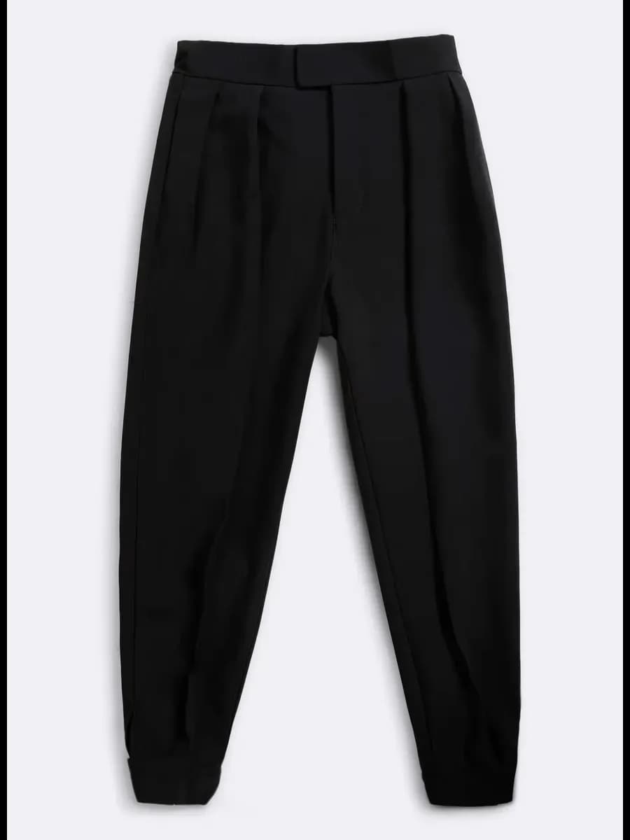 Брюки бананы со стрелками укороченные