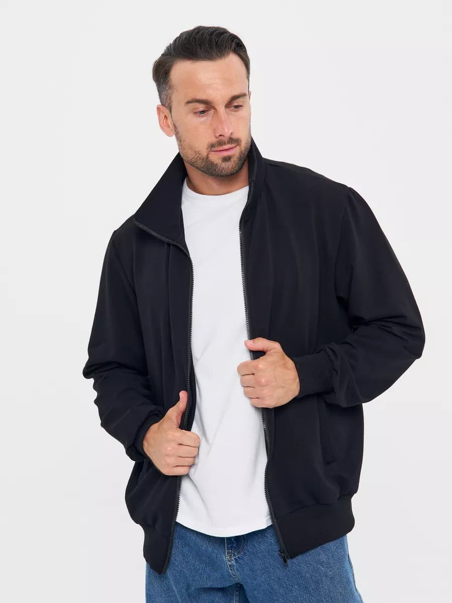 Толстовка спортивная на молнии с воротником