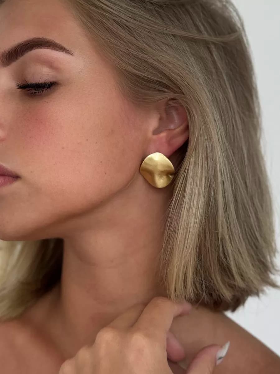 Серьги бижутерия маленькие круглые