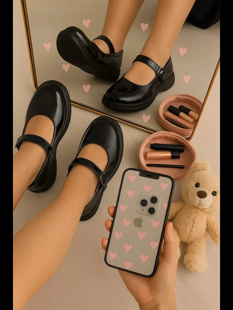 Туфли школьные с ремешком