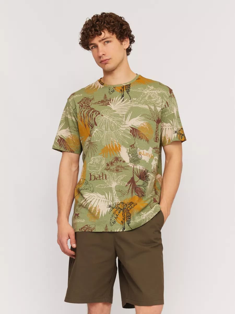 Мужская футболка из хлопка с принтом