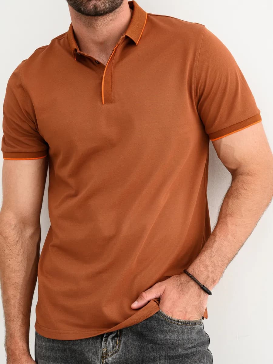 Футболка поло с коротким рукавом хлопок