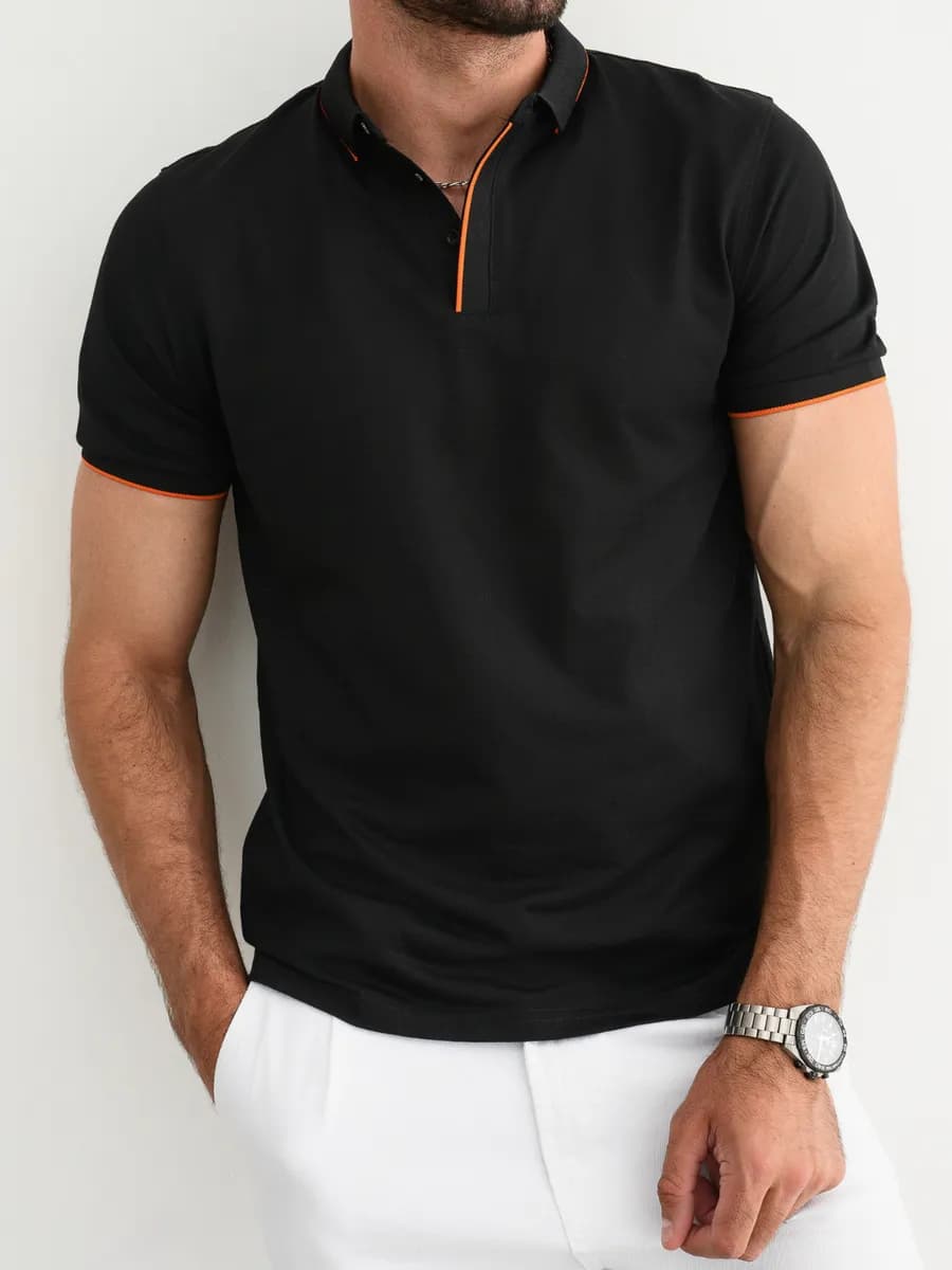 Футболка поло с коротким рукавом хлопок