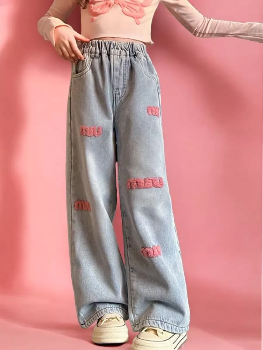 Джинсы палаццо для подростка широкие