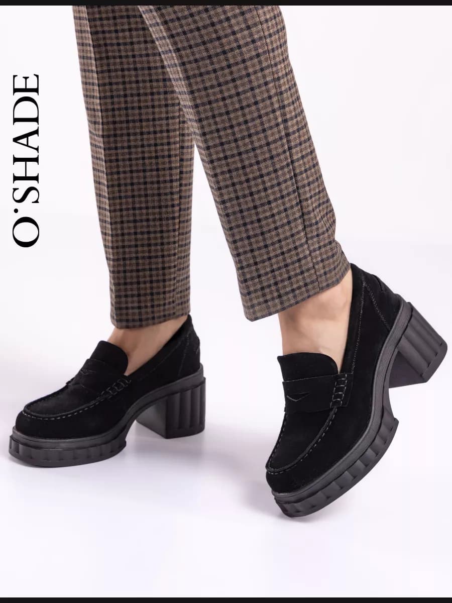 Лоферы женские черные - фото 1