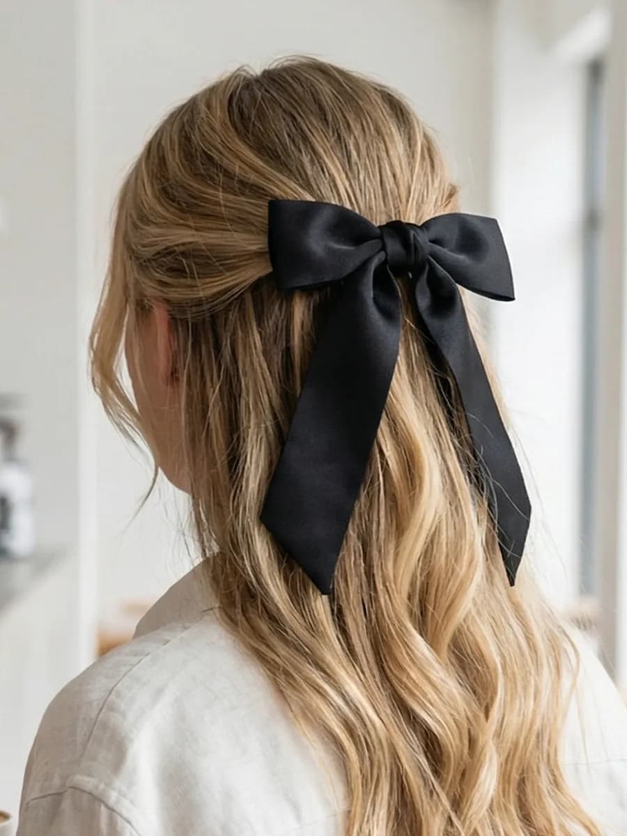 Бант для волос на заколке