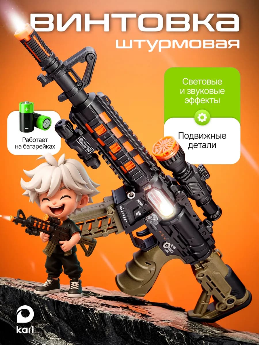 Детский автомат винтовка M416 с тактическим ремнем