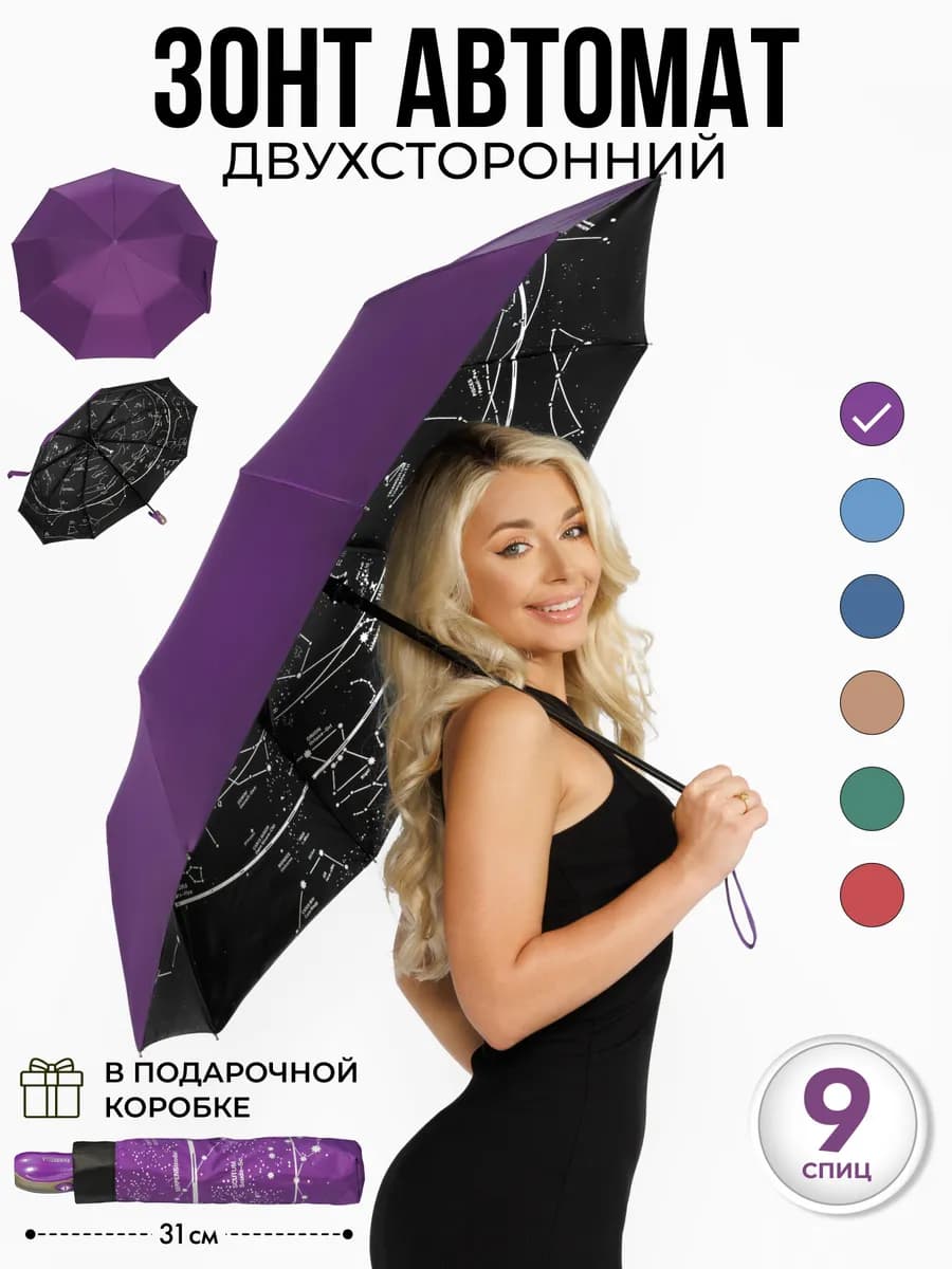 Зонт автомат антиветер двухсторонний