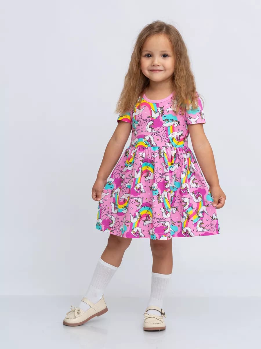 Платье трикотажное в садик хлопок 100