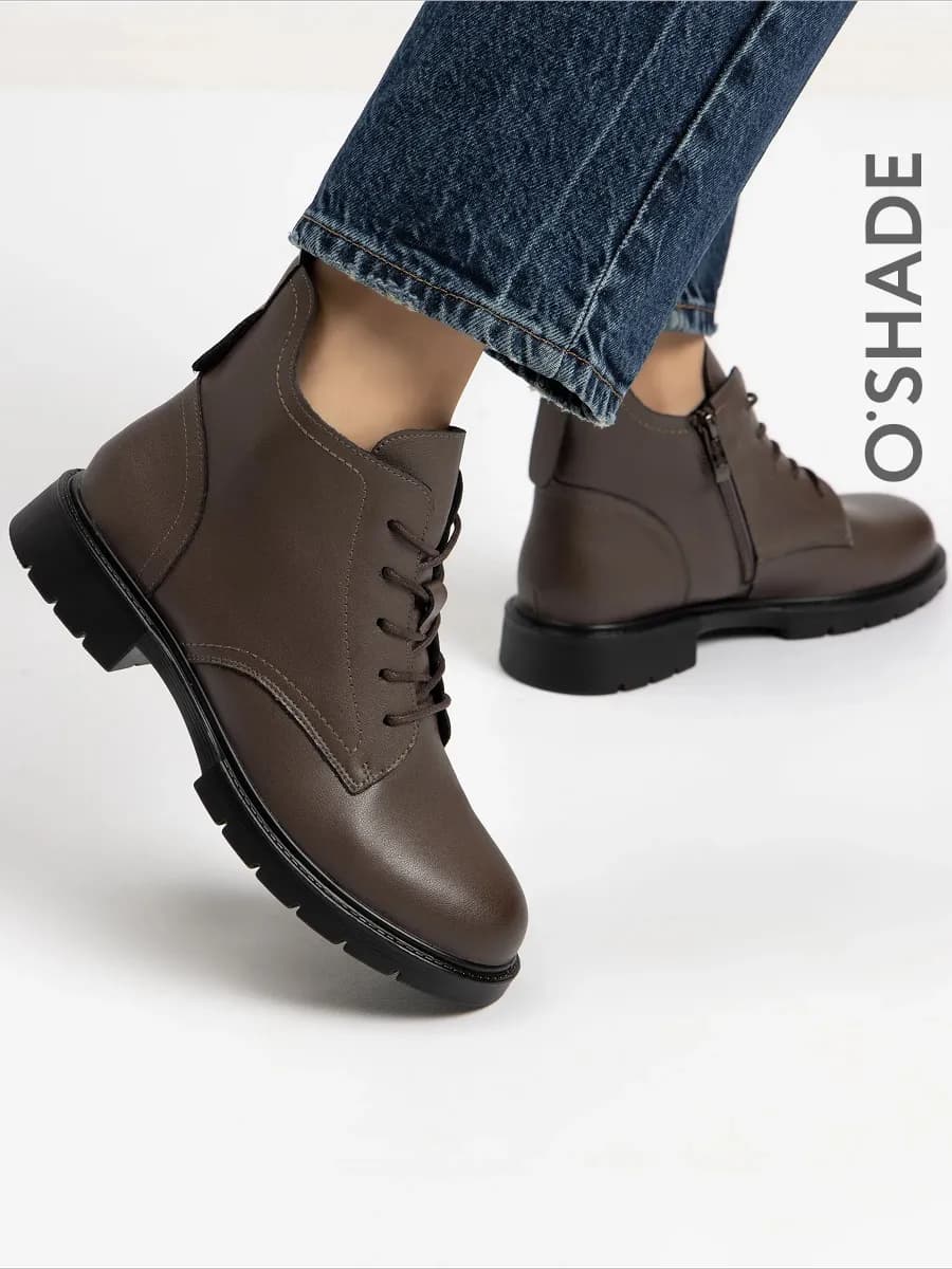 Ботинки женские демисезонные на каблуке - фото 1