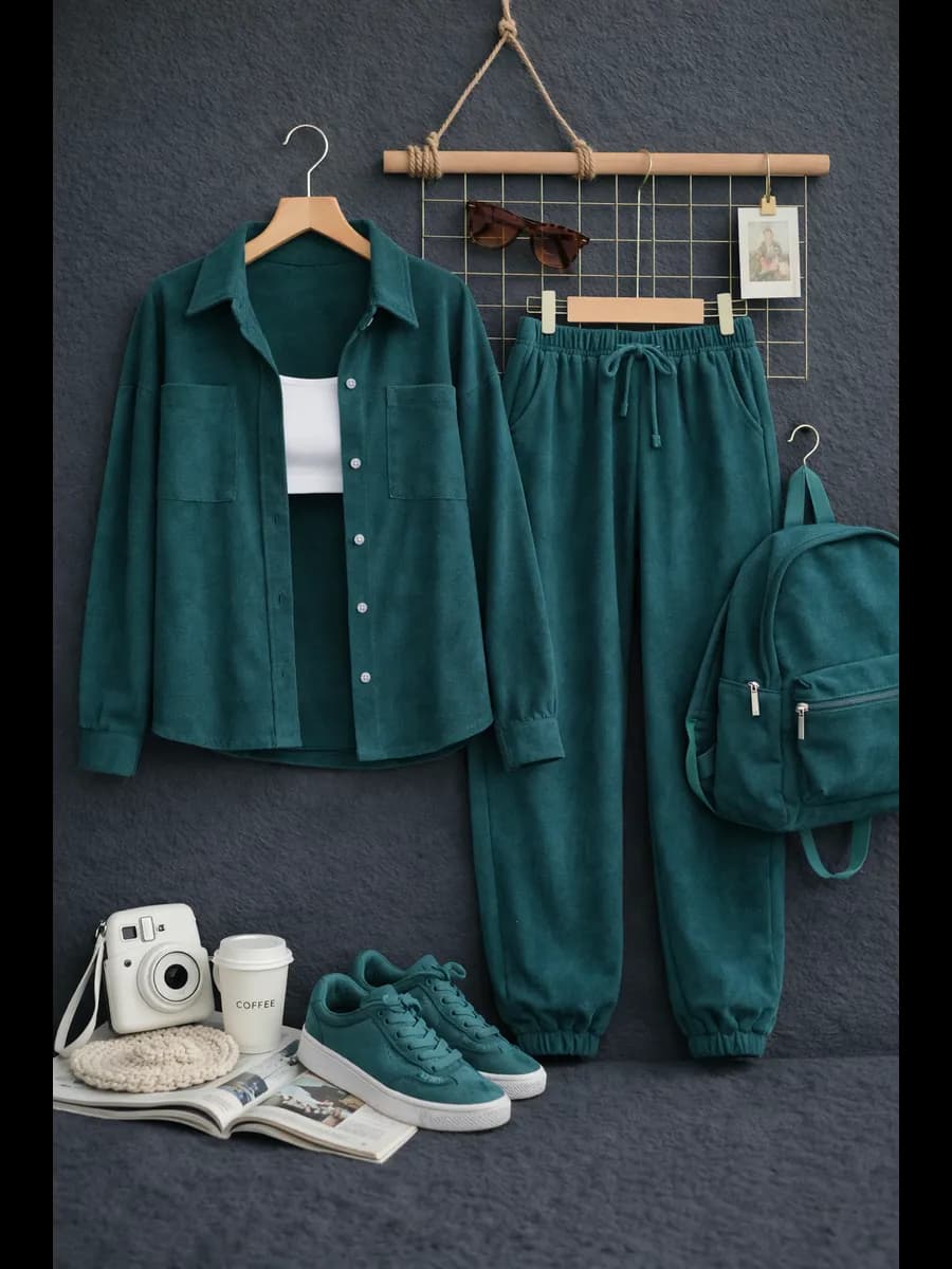 Костюм спортивный вельветовый оверсайз