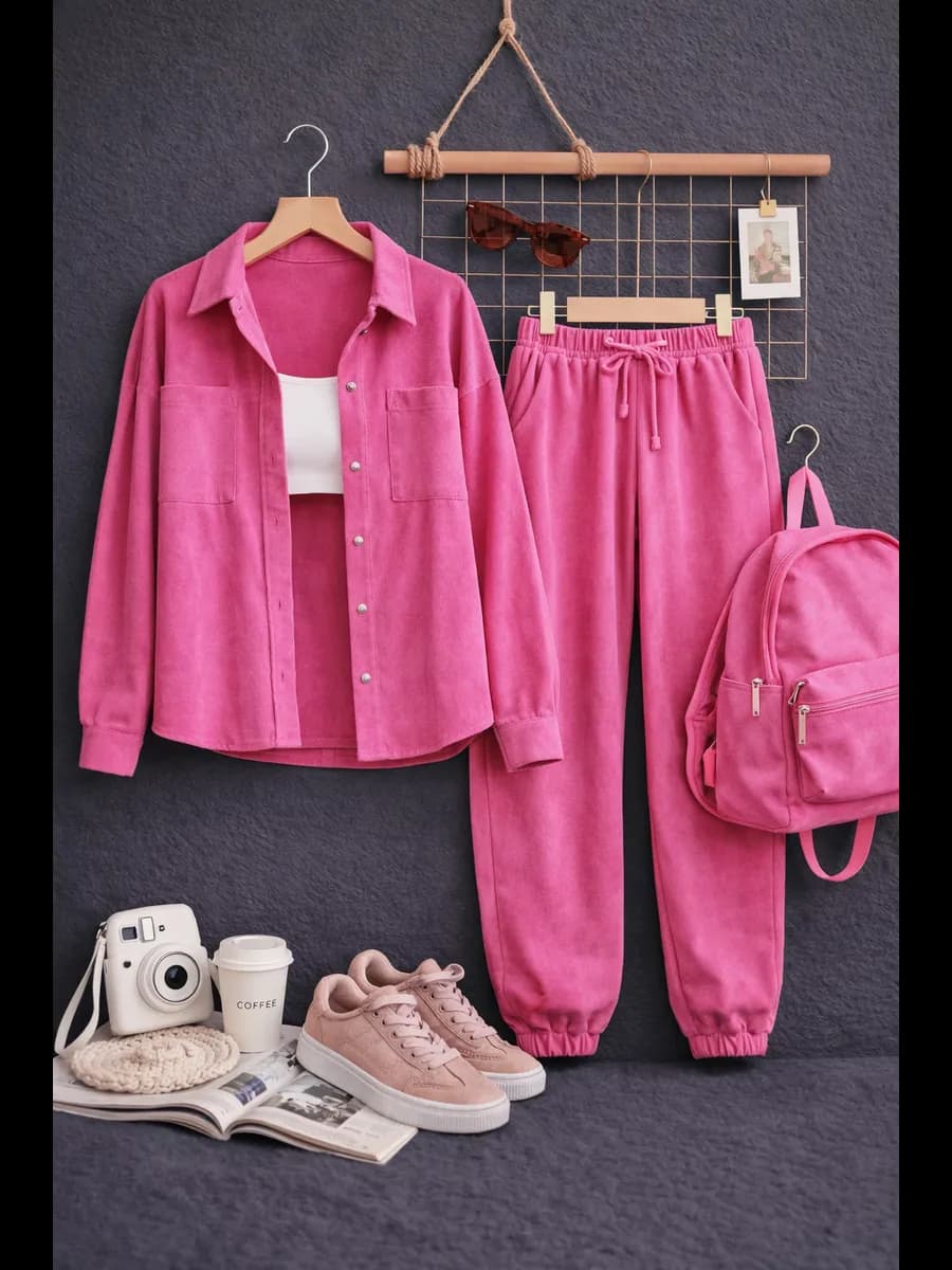 Костюм спортивный вельветовый оверсайз