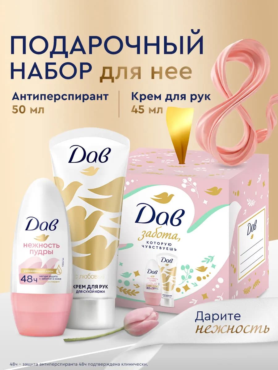 Подарочный набор антиперспирант женский и крем для рук