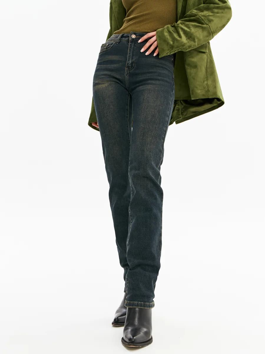 Джинсы прямые классические стрейч