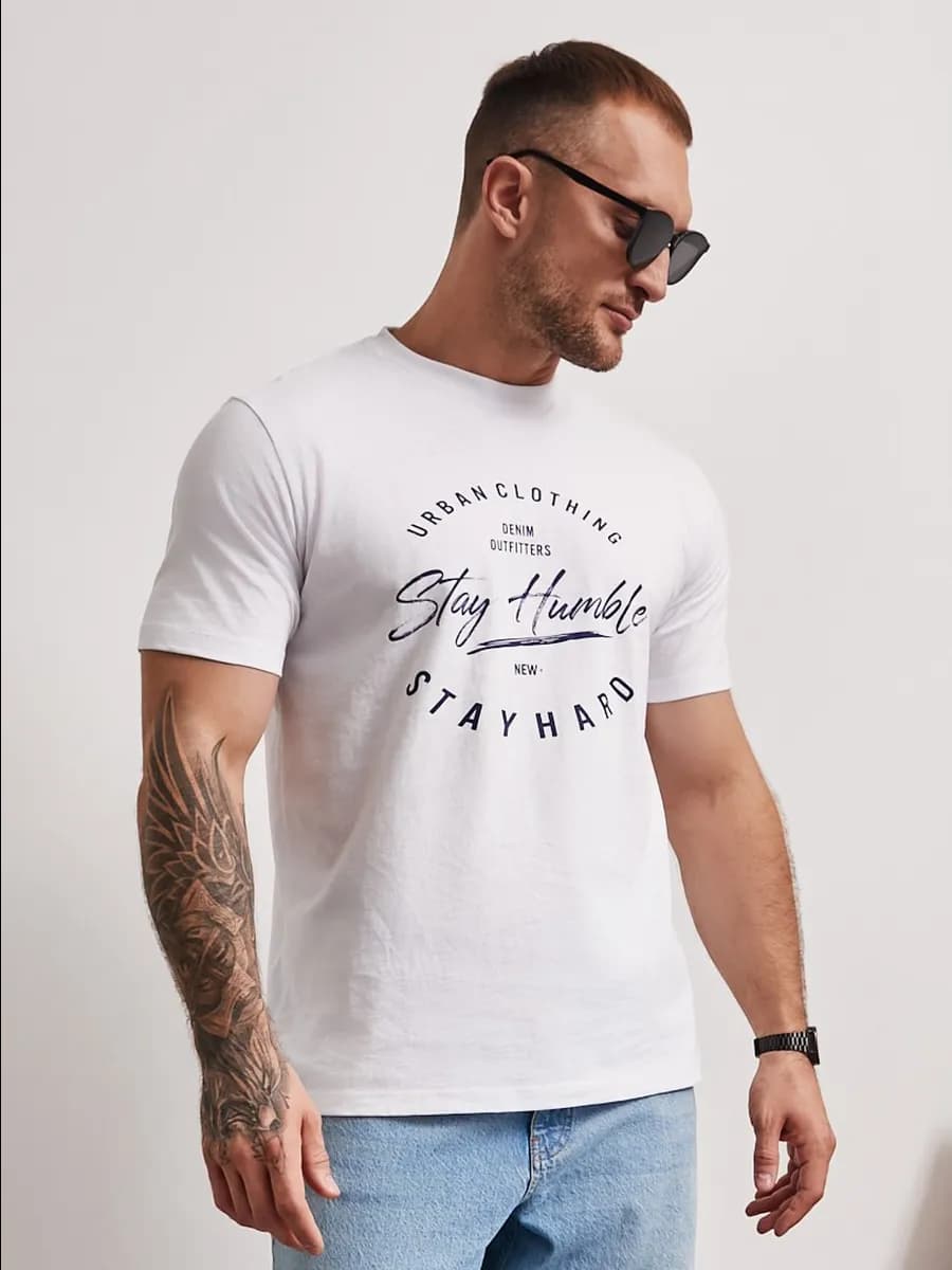 Футболка с принтом хлопок