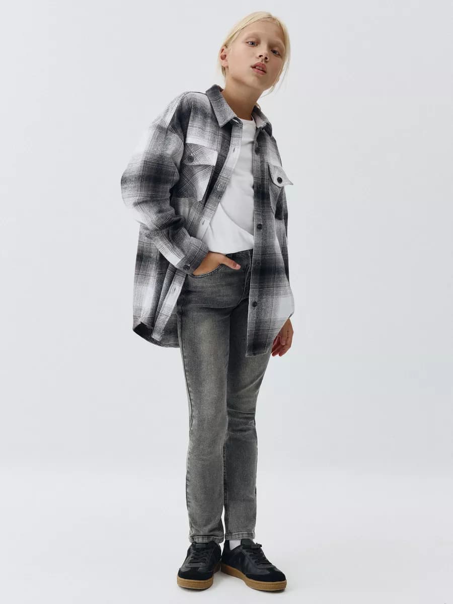 Джинсы Slim fit облегающие узкие