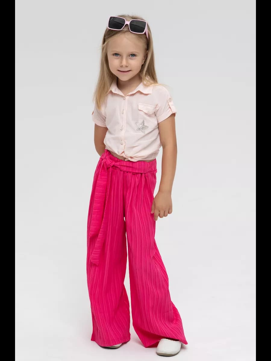 Брюки детские палаццо летние на поясе