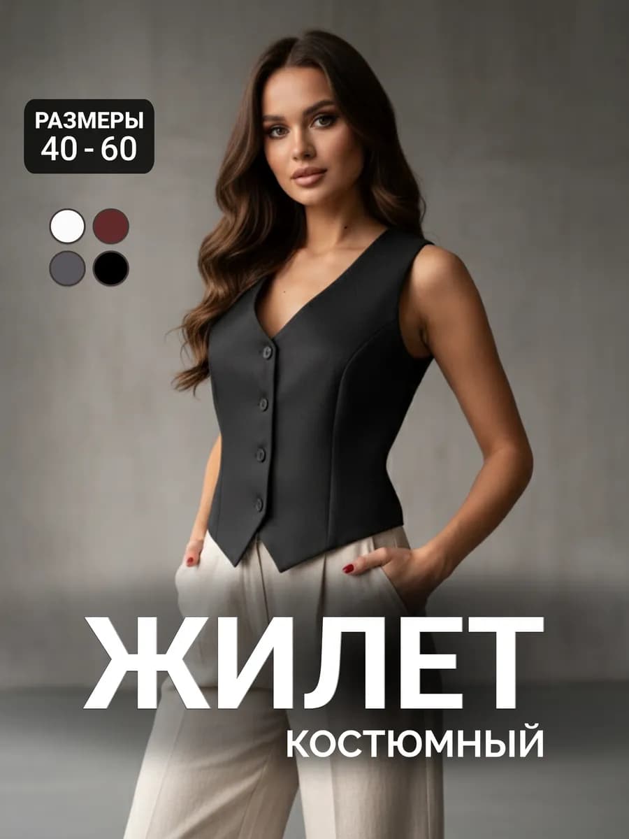 Жилет классический костюмный