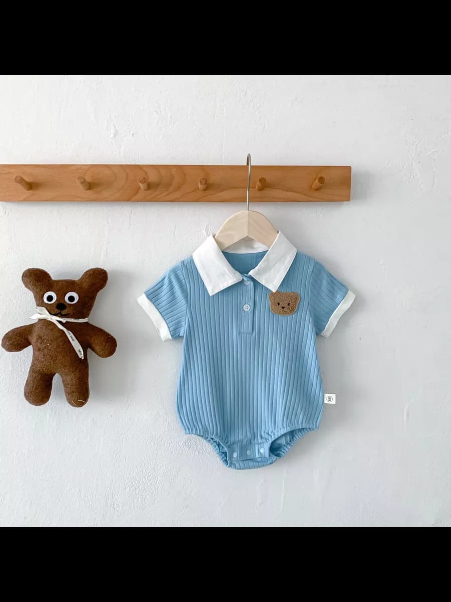 Боди поло для новорожденных с коротким рукавом