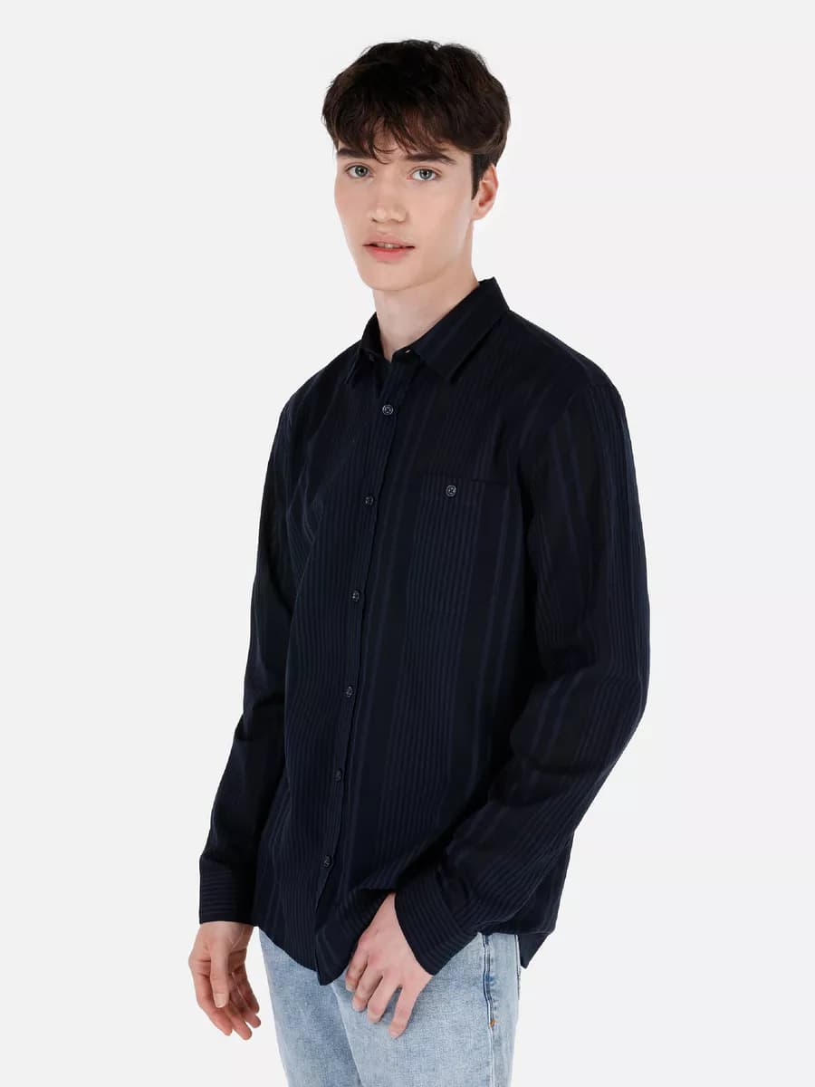 Рубашка повседневная в полоску Regular Fit