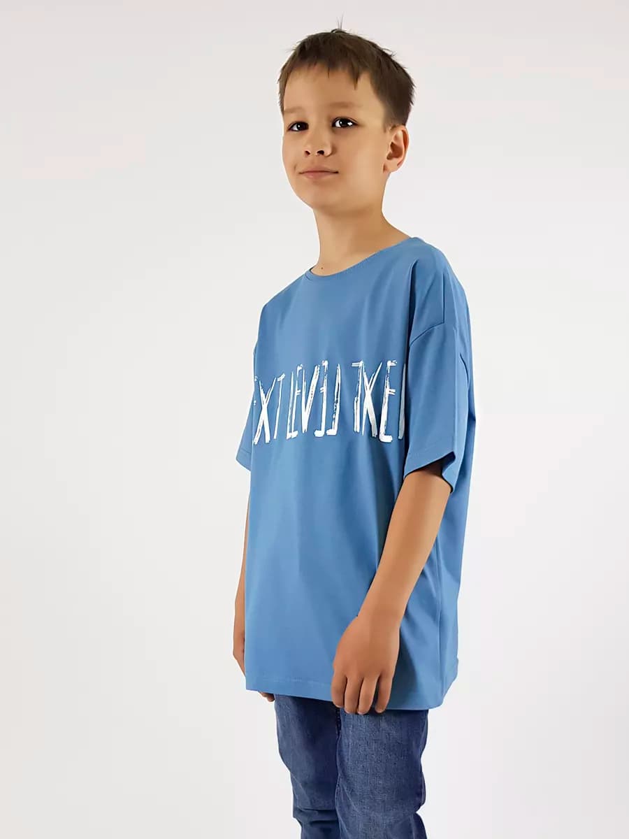 Футболка оверсайз хлопковая с принтом для детей