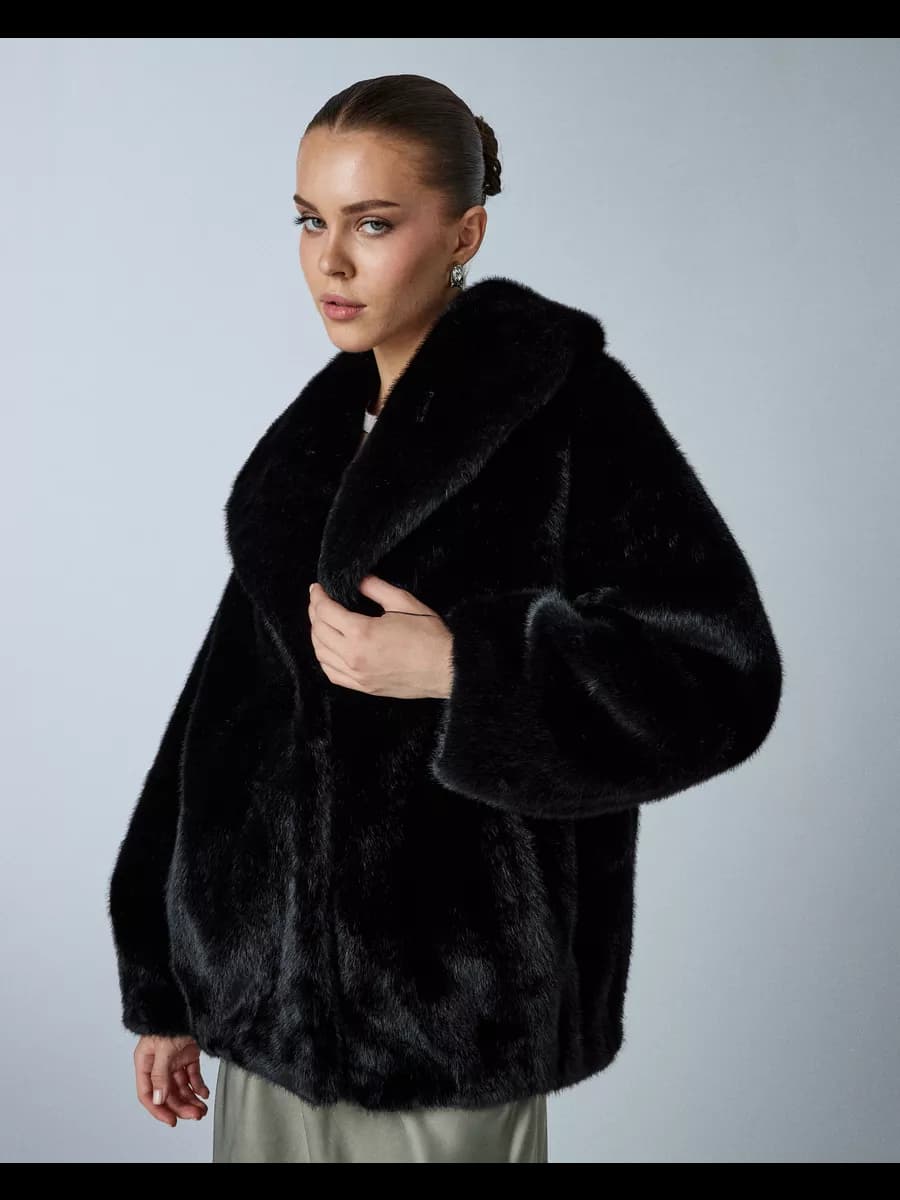 Шуба искусственная под норку