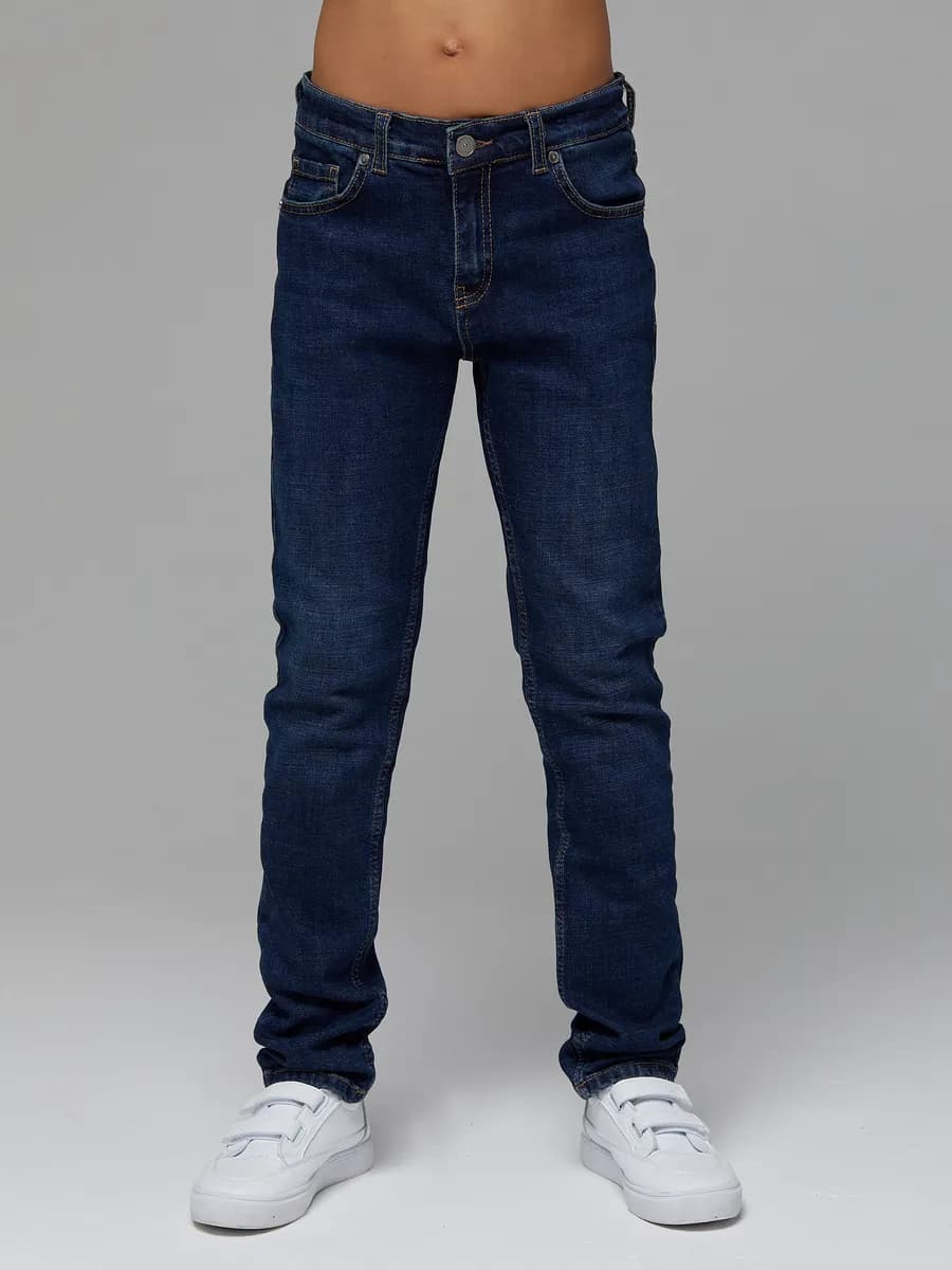 Джинсы прямые классические чиносы на резинке в школу