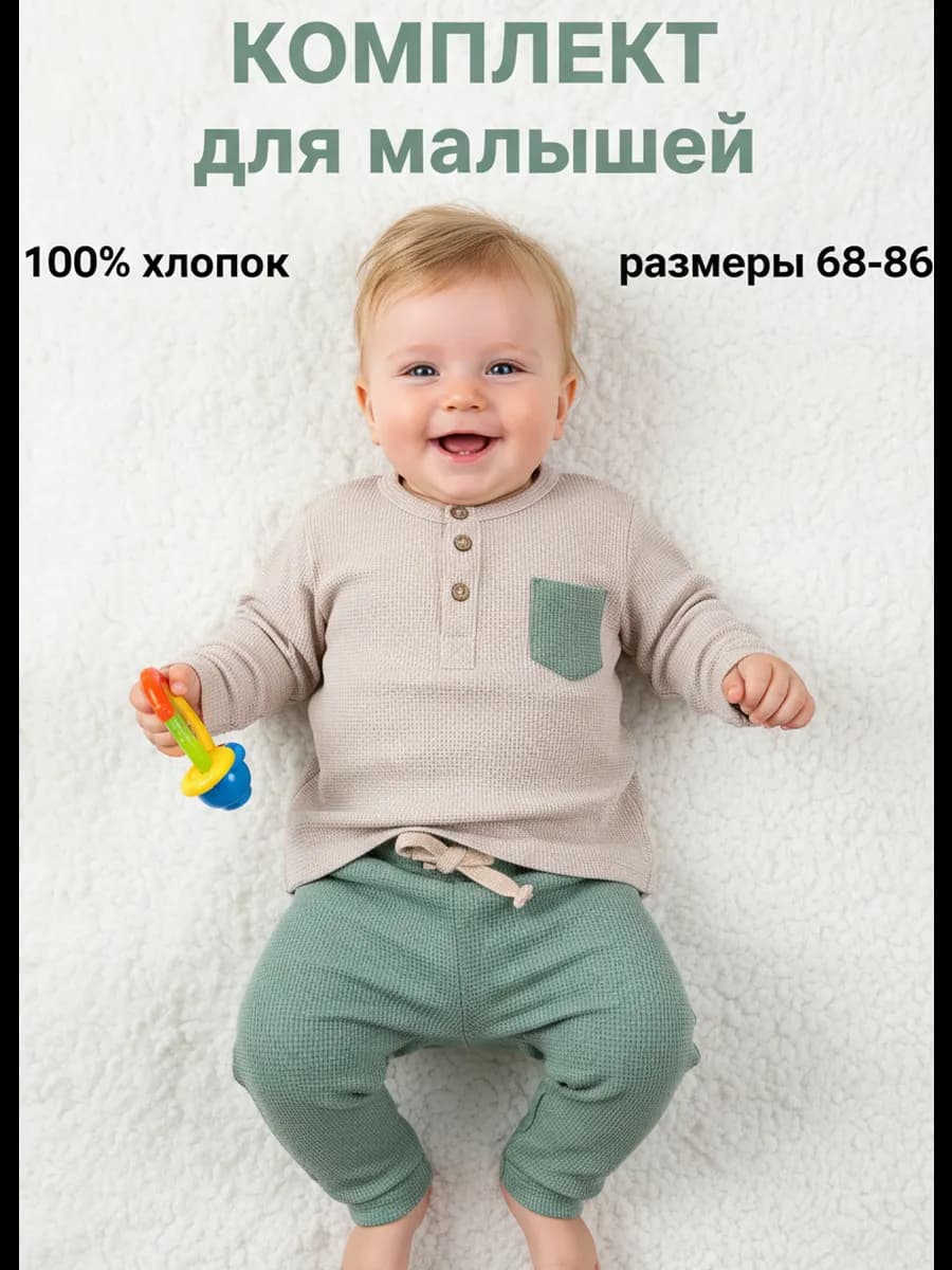 Вафельный костюм для малышей весна