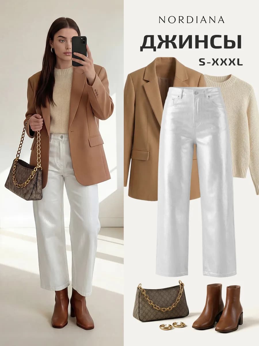 Streetwear хайп года! Джинсы прямые мом с высокой посадкой - фото 1