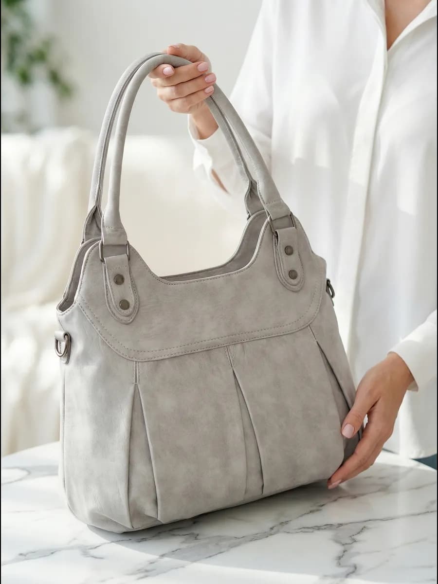 Сумка женская большая с ручками хобо мягкая средняя