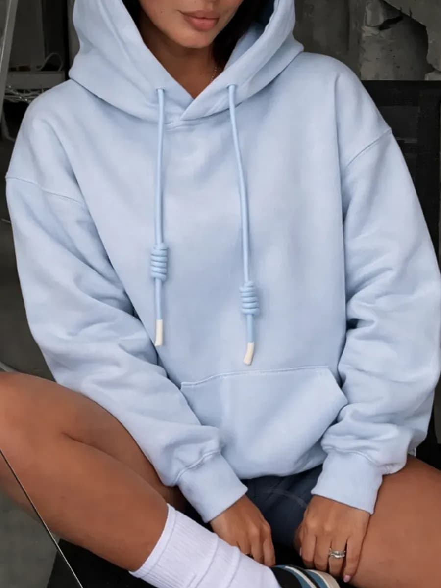 Оверсайз худи с капюшоном без начеса