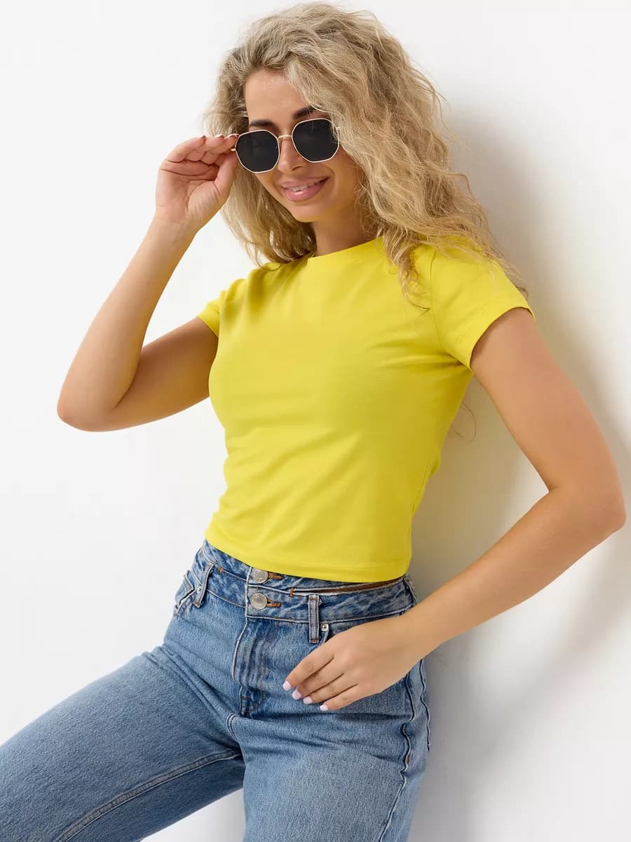 Кроп топ футболка укороченная скимс