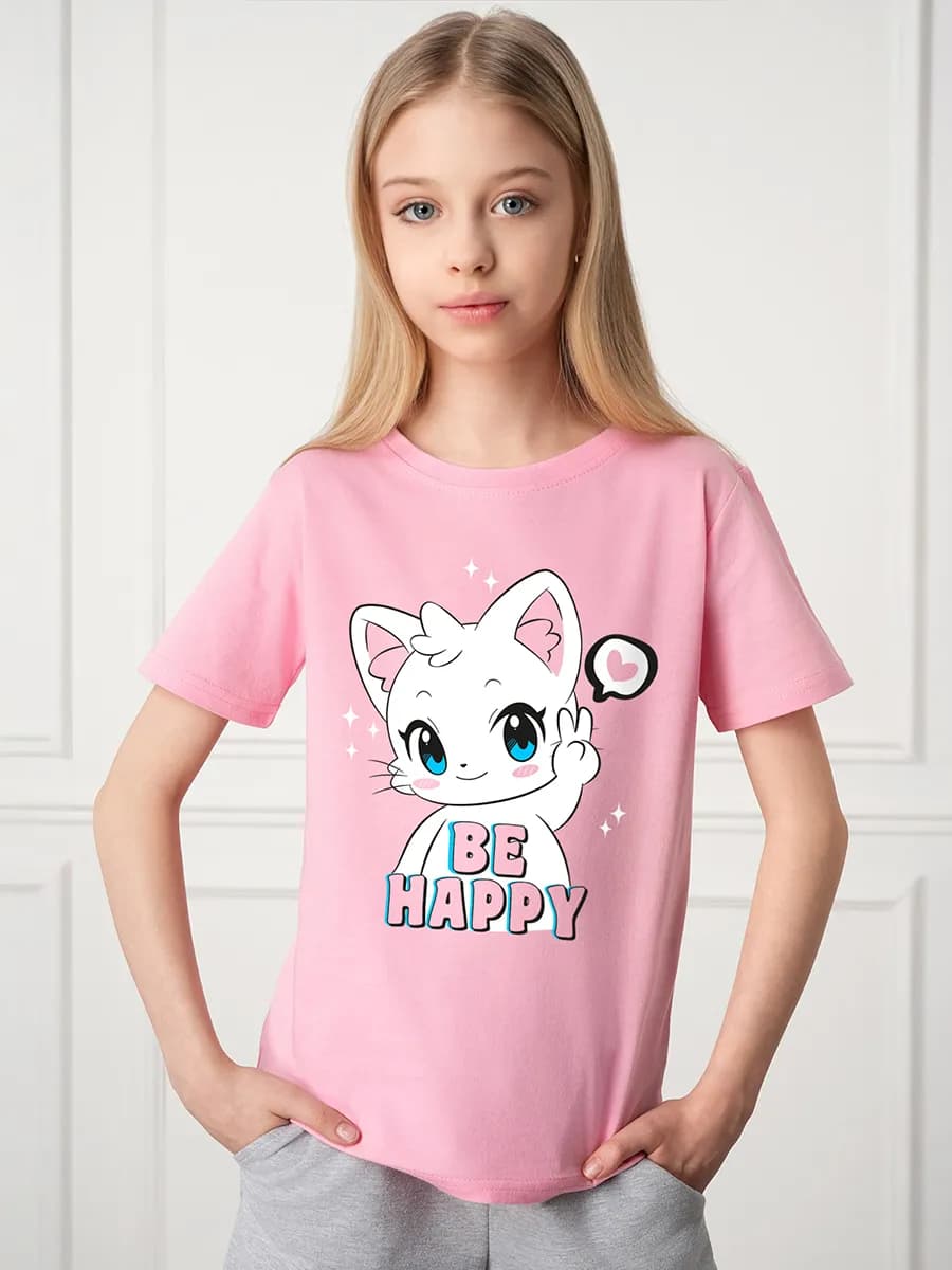 Футболка с принтом детская хлопковая